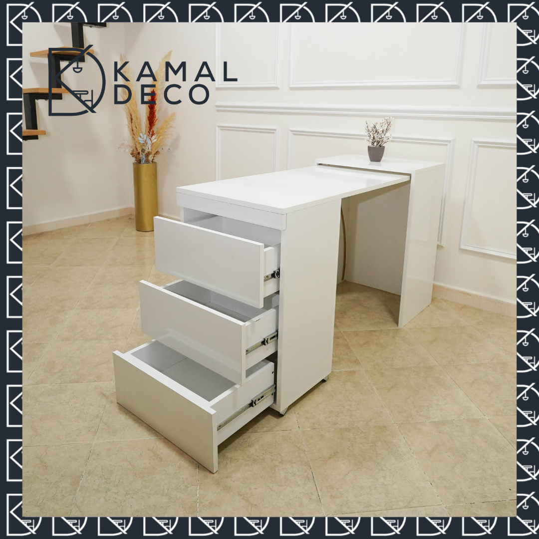 Bureau pliable EXECUTIVE – 3 tiroirs