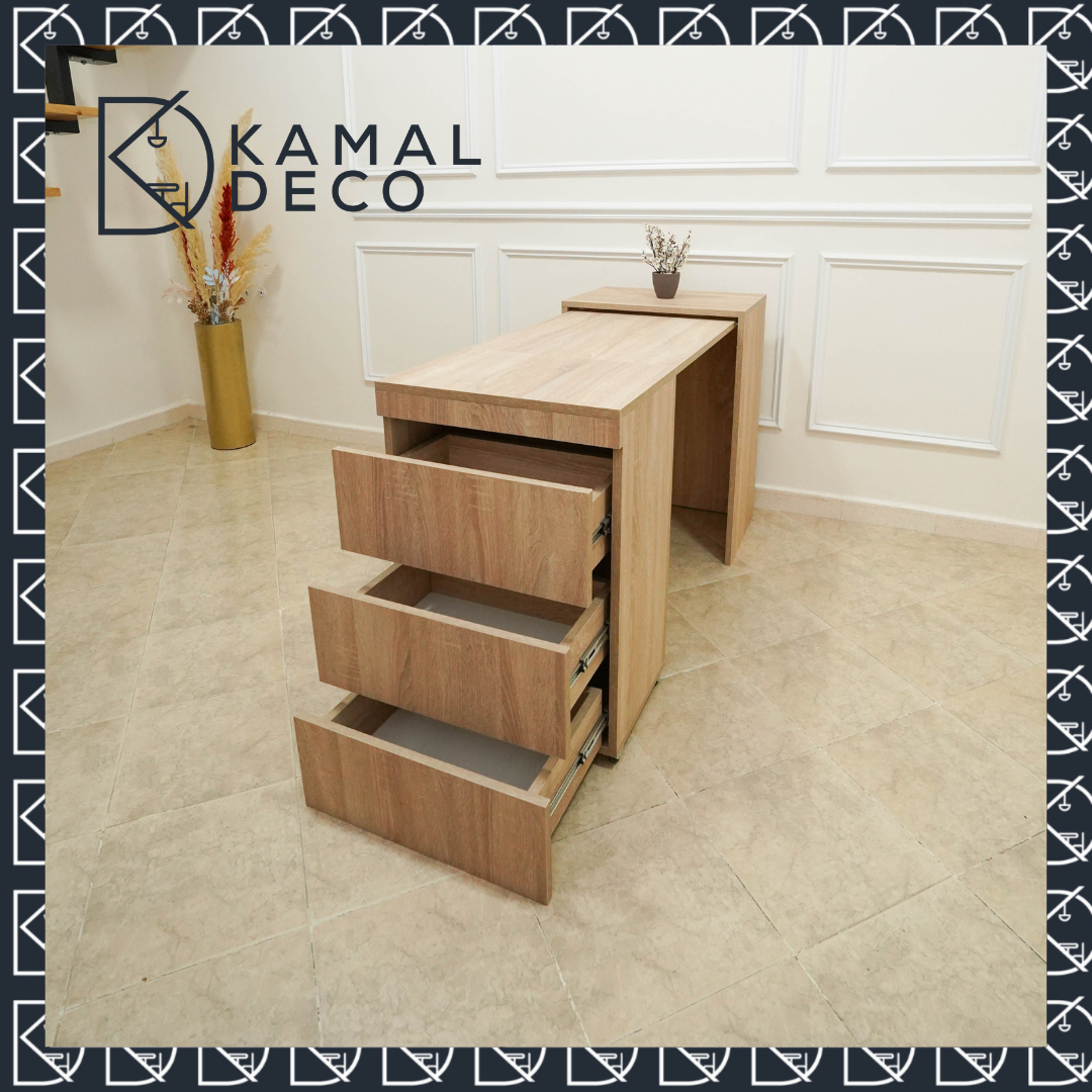 Bureau pliable EXECUTIVE – 3 tiroirs – Image 7