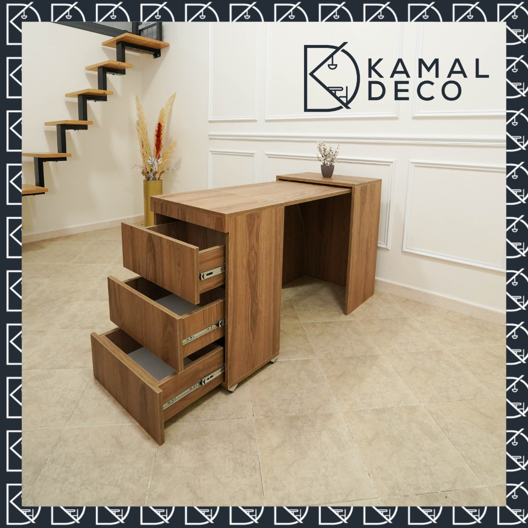 Bureau pliable EXECUTIVE – 3 tiroirs – Image 10